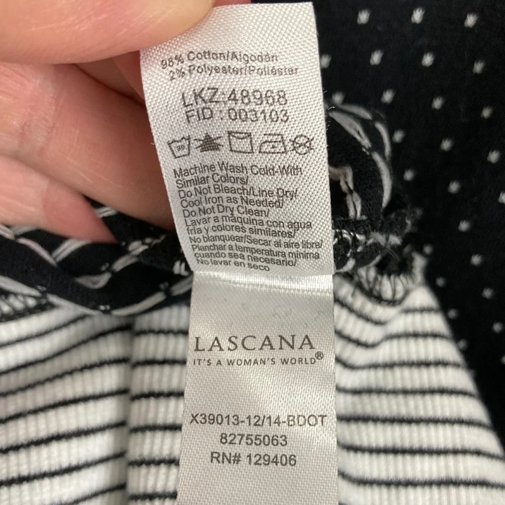 Lascana Women’s Black & White Polka Dot Lounge Set sz 12/14